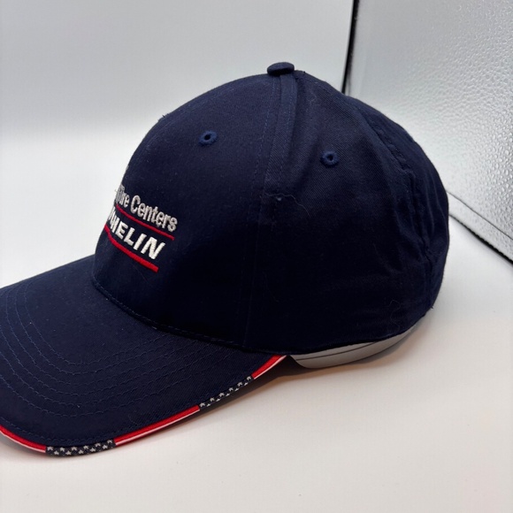 TCI Tire Centers Michelin Red White Blue Patriotic Embroidered Baseball Cap Hat - Picture 5 of 10